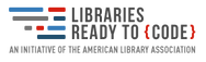 Libraries Ready To Code - An Initiative of the American Library Association (hyperlinked icon)